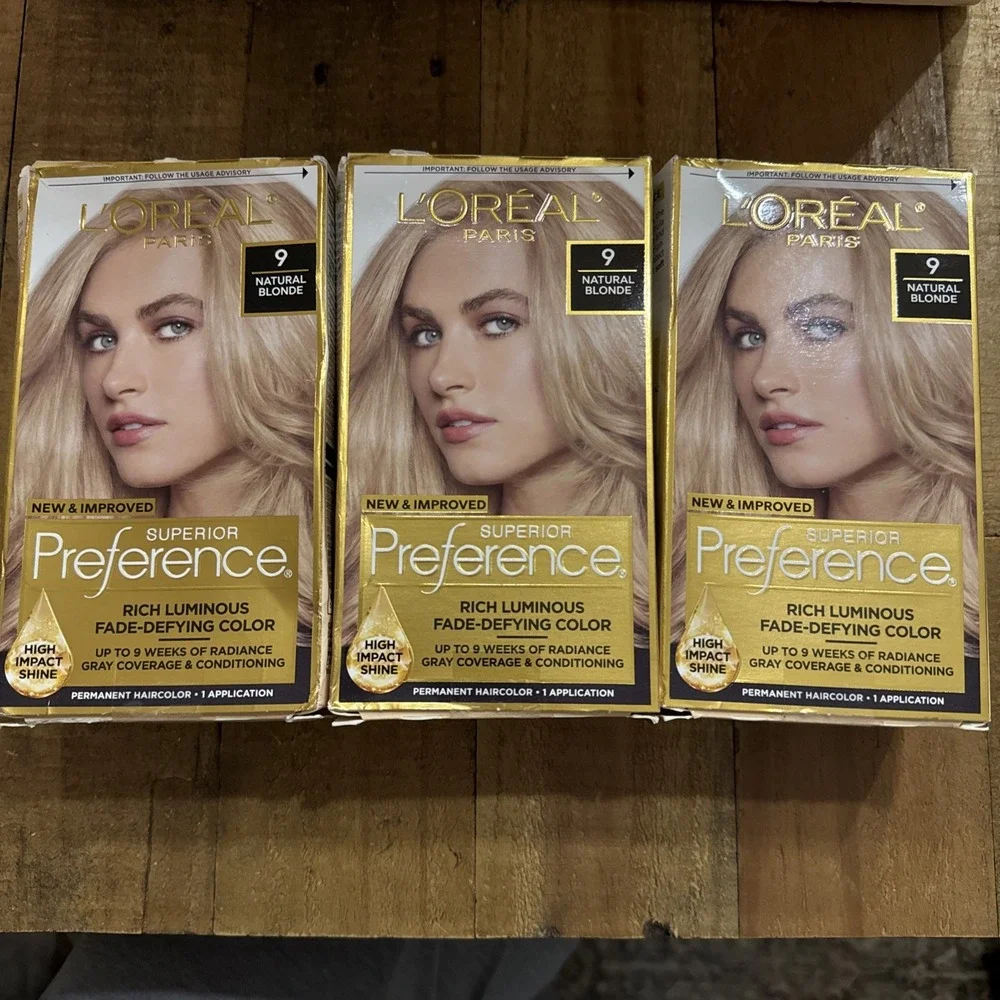 3 Pack L'Oréal Paris Superior Preference 9 Natural Blonde